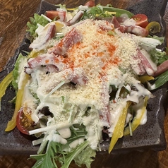 温玉ベーコンサラダ(シーザードレッシング)