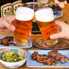 もつ焼きをあてにお酒が進む♪