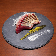 脂が乗った旨味引き立つ鰹×柚子胡椒のたたき