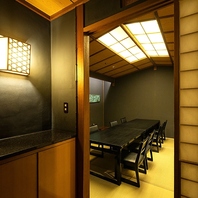 完全個室は和の空間