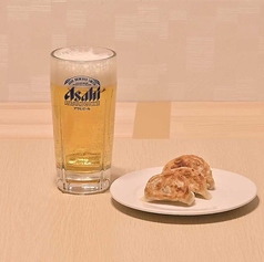 ビール+焼き餃子（3個）