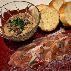 生ハムとチキンリエット