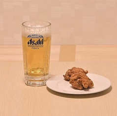 ビール+唐揚げ（2個）