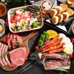 厚切りリブステーキ付き【和牛BBQグリルプラン】
