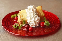 マスカルポーネクリーム シフォンケーキ
