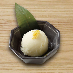 柚子シャーベット／バニラアイス