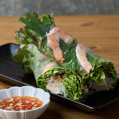 海老と蒸し鶏のベトナム生春巻き