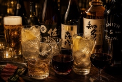 ドリンクの種類も豊富でございます。単品飲み放題や飲み放題付きのコースでご予約ください。の写真