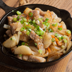 豚と長芋のガーリック炒め