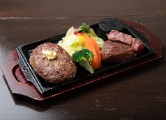 【人気NO.2】スペシャルコンビ ～ビーフ100％ハンバーグ200g&カイノミステーキ100g～　単品