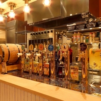 4種の樽生ビアサーバー完備!