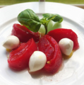 料理メニュー写真 ディナーのみ/山本さんトマトのカプレーゼ 自家栽培バジリコと共に