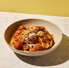 ミートボールのトマトソースパスタ