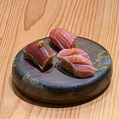 本鮪三種(大トロ・中トロ・赤身漬)