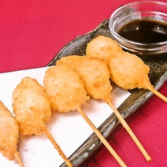 【おすすめ】串カツ5種盛り(豚、鶏、レンコン、芋、ウズラ)