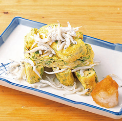 ＜一品＞しらすとあおさの玉子焼き