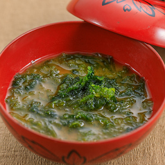 青さ海苔のすまし仕立て／浅蜊の御味噌汁