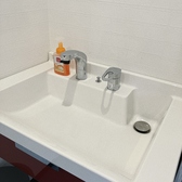 【洗面台もリニューアル♪】洗面台を一新し、とても衛生的な水回りへと生まれ変わりました♪また、内装も落ち着いた色合いに統一し、インテリアは木目が美しいウッド調で仕上げ、ホッとくつろげる居心地よい空間を演出しています◎