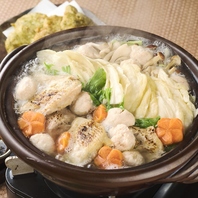 青森【地鶏4種の八戸せんべい鍋】 コース!!