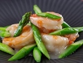 料理メニュー写真&nbsp;大海老と讃岐のアスパラ うす塩炒め(1尾)
