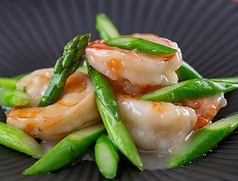 大海老と生銀杏 旬野菜のうす塩炒め（1尾）