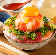 めんたいホタテ丼［小鉢付き］