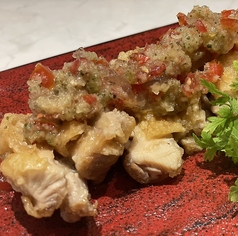 ジューシー揚げ鶏トマトポン酢ジュレ