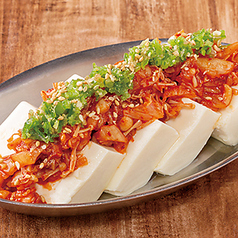 えのきとキムチの冷奴