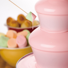 いちごのチョコレートファウンテン