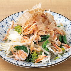 ＜一品＞釜揚げ桜海老と新玉ねぎのサラダ/春キャベツの浅漬け