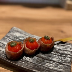 牛トマト巻串