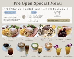 人気のパンケーキ・スペシャルドリンクセット