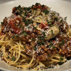 鶏モモとマッシュルームミートソース仕立て