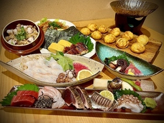 活たこ 創作料理 さるのこしかけのコース写真