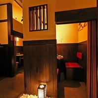 ２名様用の個室も多数ご用意しております