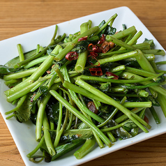 シャキシャキ空心菜炒め