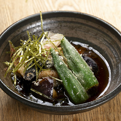 茄子とオクラの揚げ出し