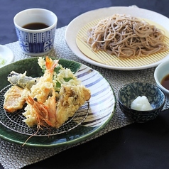 車海老と季節野菜のそばセット
