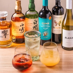 石窯料理に合うワインや定番ドリンクが充実