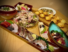 活たこ 創作料理 さるのこしかけのコース写真