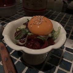 桜肉のユッケ