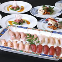 お寿司、牛ステーキも堪能できる♪