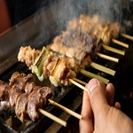 炭香る絶品串焼が勢揃い！名古屋コーチンの濃厚な旨みでお酒が進む、至福のひとときをご堪能下さい。