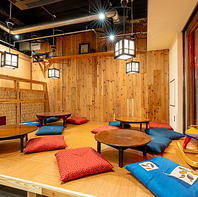 昔ながらのちゃぶ台を囲んで♪靴を脱いで寛げるお座敷席