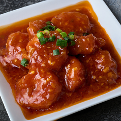 大粒海老のチリソース