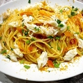 料理メニュー写真 蟹とカラスミのペペロンチーノ