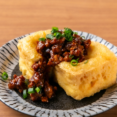 自家製厚揚げ肉味噌かけ