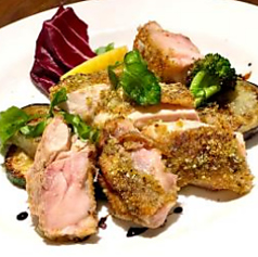 香味チキンもも肉のシチリアパン粉焼き