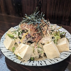豆腐の胡麻ドレサラダ