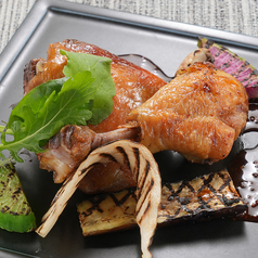 佐賀県ありた鶏のコンフィ　ブルーチーズと粒マスタード添え